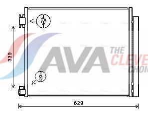 Condenser, air conditioning - DN5422D AVA QUALITY COOLING