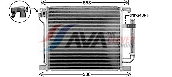 Condenser, air conditioning - DN5467D AVA QUALITY COOLING