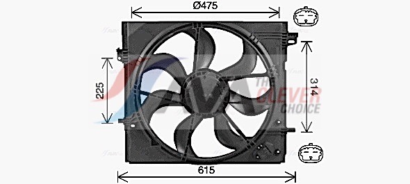 Fan, radiator - DN7540 AVA QUALITY COOLING