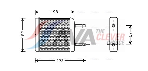 Heat Exchanger, interior heating - DWA6024 AVA QUALITY COOLING