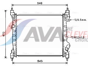 Radiator, engine cooling - DWA2141 AVA QUALITY COOLING
