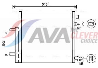 Condenser, air conditioning - DWA5140D AVA QUALITY COOLING