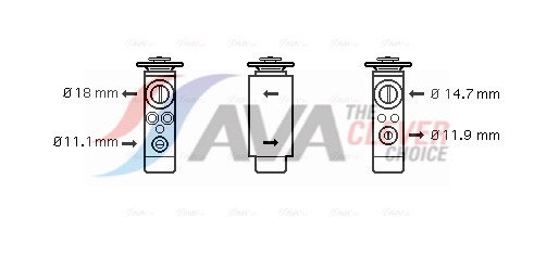 Expansion Valve, air conditioning - FD1380 AVA QUALITY COOLING