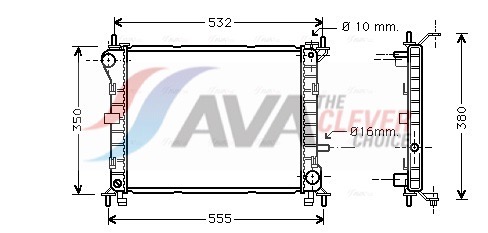 Radiator, engine cooling - FD2263 AVA QUALITY COOLING