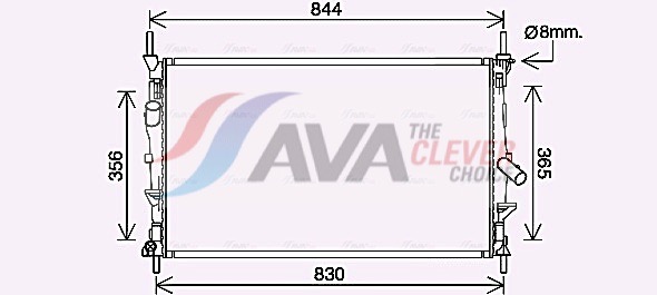 Radiator, engine cooling - FD2628 AVA QUALITY COOLING