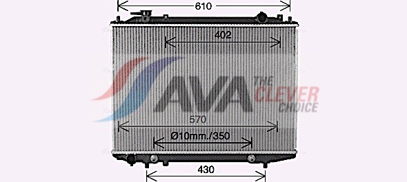 Radiator, engine cooling - FD2664 AVA QUALITY COOLING