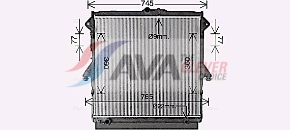 Radiator, engine cooling - FD2667 AVA QUALITY COOLING