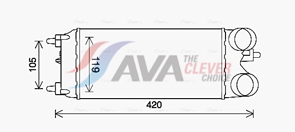 Intercooler, charger - FD4649 AVA QUALITY COOLING