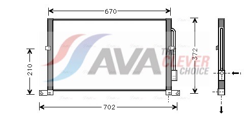 Condenser, air conditioning - FD5302 AVA QUALITY COOLING