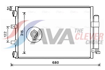 Condenser, air conditioning - FD5487D AVA QUALITY COOLING