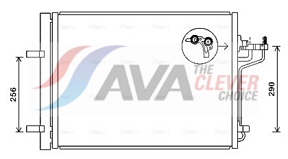 Condenser, air conditioning - FD5488D AVA QUALITY COOLING