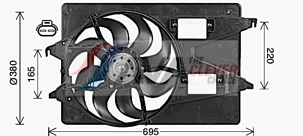 Fan, radiator - FD7555 AVA QUALITY COOLING