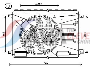Fan, radiator - FD7556 AVA QUALITY COOLING