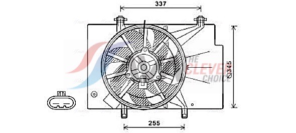 Fan, radiator - FD7557 AVA QUALITY COOLING