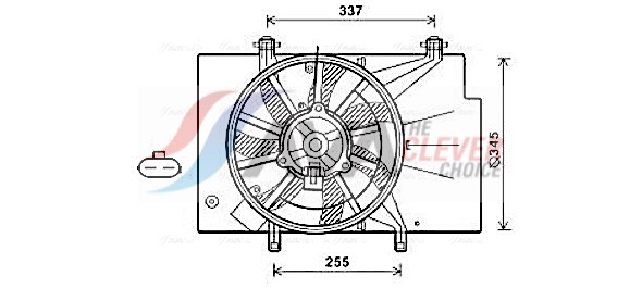 Ventola, Raffreddamento motore - FD7559 AVA QUALITY COOLING