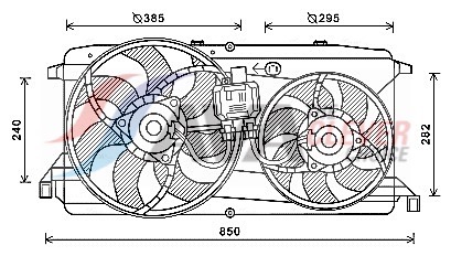 Fan, radiator - FD7579 AVA QUALITY COOLING