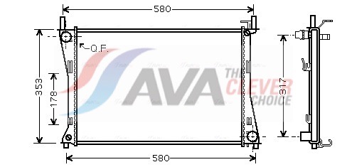 Radiator, engine cooling - FDA2325 AVA QUALITY COOLING