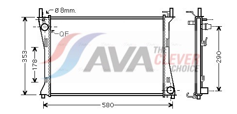 Radiator, engine cooling - FDA2400 AVA QUALITY COOLING