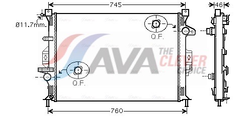 Radiator, engine cooling - FDA2421 AVA QUALITY COOLING