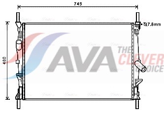 Radiator, engine cooling - FDA2589 AVA QUALITY COOLING