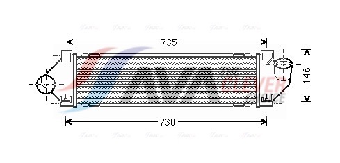 Intercooler, charger - FDA4480 AVA QUALITY COOLING