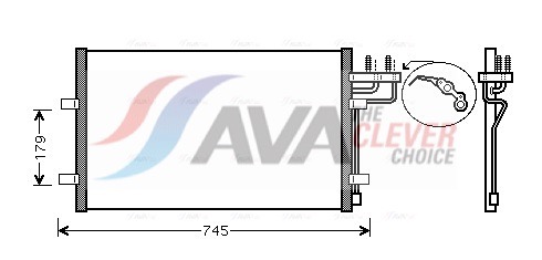 Condenser, air conditioning - FDA5367 AVA QUALITY COOLING