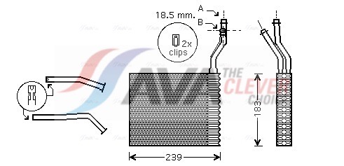 Scambiatore calore, Riscaldamento abitacolo - FDA6364 AVA QUALITY COOLING
