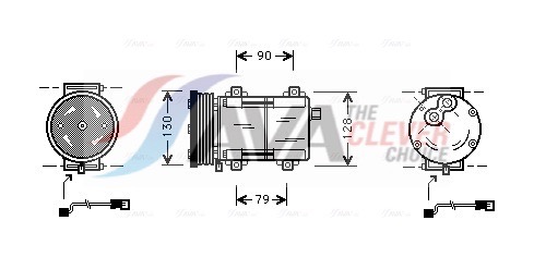 Compressor, air conditioning - FDAK284 AVA QUALITY COOLING