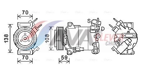 Compressor, air conditioning - FDAK586 AVA QUALITY COOLING