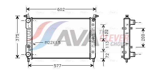 Radiator, engine cooling - FT2224 AVA QUALITY COOLING