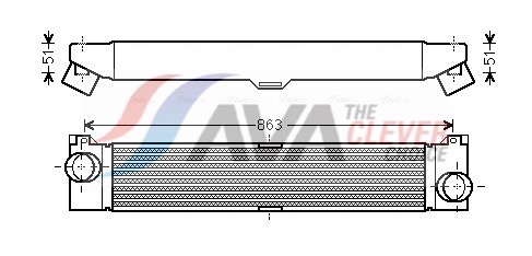 Intercooler - FTA4360 AVA QUALITY COOLING