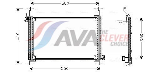 Condenser, air conditioning - FTA5127 AVA QUALITY COOLING