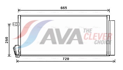 Condenser, air conditioning - FTA5396D AVA QUALITY COOLING