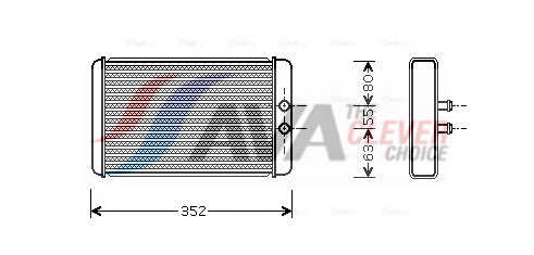 Scambiatore calore, Riscaldamento abitacolo - FTA6265 AVA QUALITY COOLING