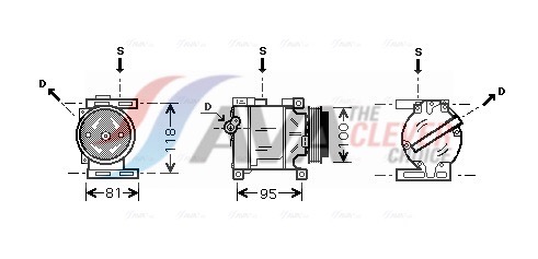 Compressor, air conditioning - FTAK090 AVA QUALITY COOLING