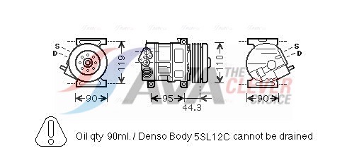 Kompressor, Klimaanlage - FTAK330 AVA QUALITY COOLING