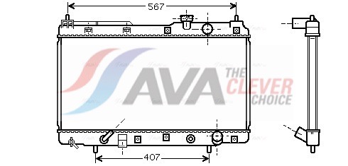 Radiator, engine cooling - HDA2104 AVA QUALITY COOLING