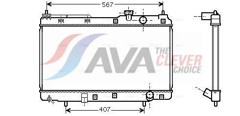 Radiator, engine cooling - HD2175 AVA QUALITY COOLING