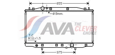 Radiator, engine cooling - HD2218 AVA QUALITY COOLING