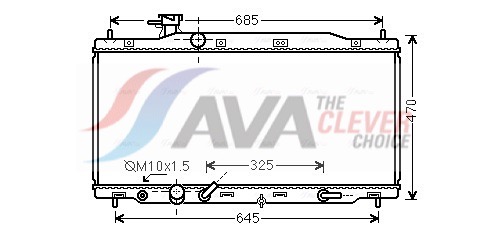 Radiator, engine cooling - HD2226 AVA QUALITY COOLING