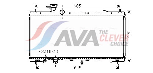Radiator, engine cooling - HD2241 AVA QUALITY COOLING