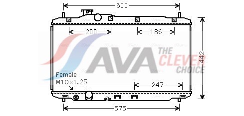 Radiator, engine cooling - HD2296 AVA QUALITY COOLING