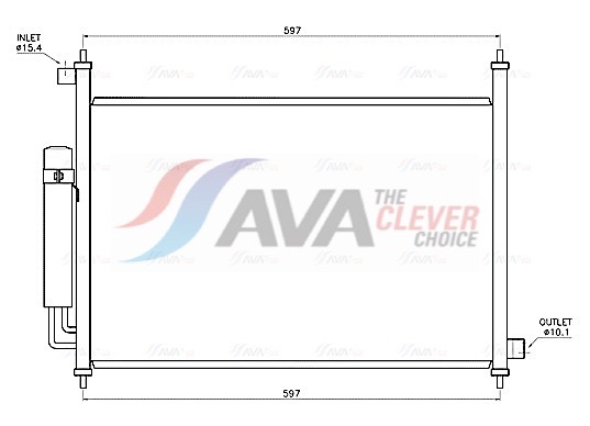 Condenser, air conditioning - HD5338D AVA QUALITY COOLING