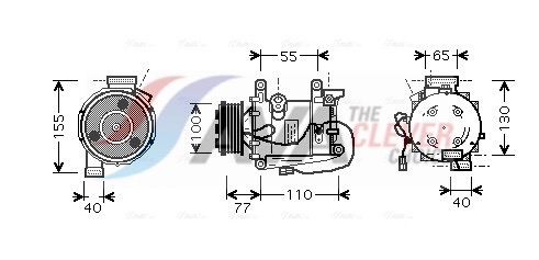 Compressor, air conditioning - HDAK208 AVA QUALITY COOLING