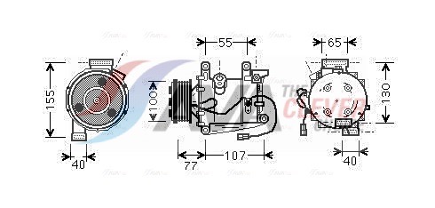 Compressor, air conditioning - HDAK232 AVA QUALITY COOLING