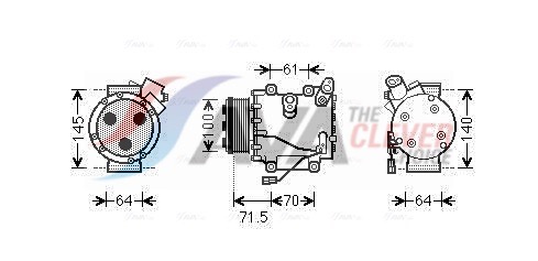 Compressor, air conditioning - HDAK235 AVA QUALITY COOLING