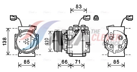 Compressor, air conditioning - HDAK260 AVA QUALITY COOLING