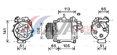 Compressore, Climatizzatore - HDAK263 AVA QUALITY COOLING