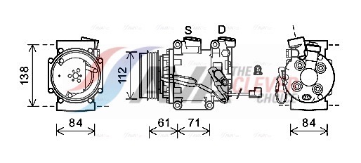 Compressore, Climatizzatore - HDAK275 AVA QUALITY COOLING