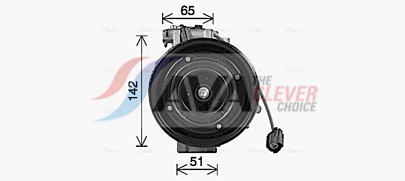 Compressor, air conditioning - HDAK322 AVA QUALITY COOLING